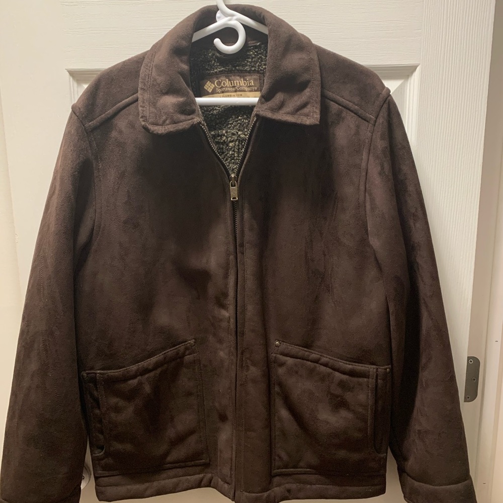 Men’s Faux Suede Columbia Bomber Jacket